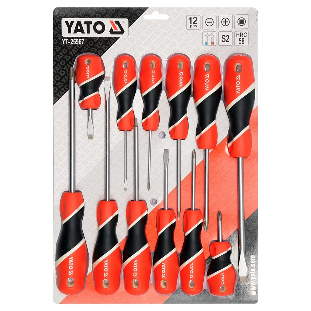 Yato 12 részes mágneses S2 csavarhúzó készlet - YT-25967