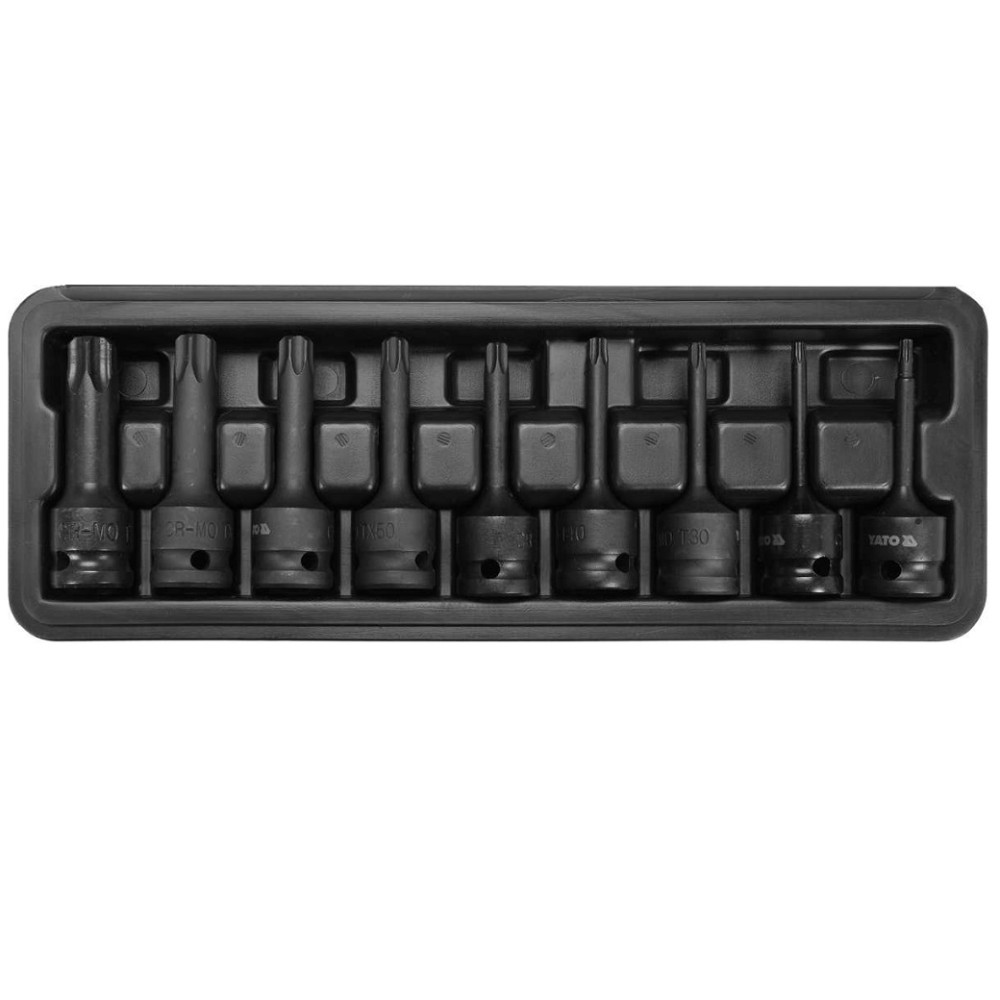 Yato 9 részes gépi bit Torx dugókulcs készlet 1/2