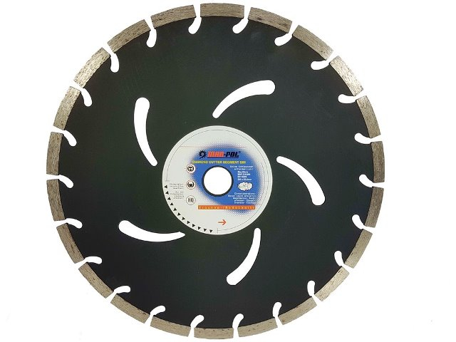Gyémánt vágótárcsa 300 x 25,4 mm, 10 mm szegmens – betonhoz, téglához, térkőhöz - M08737