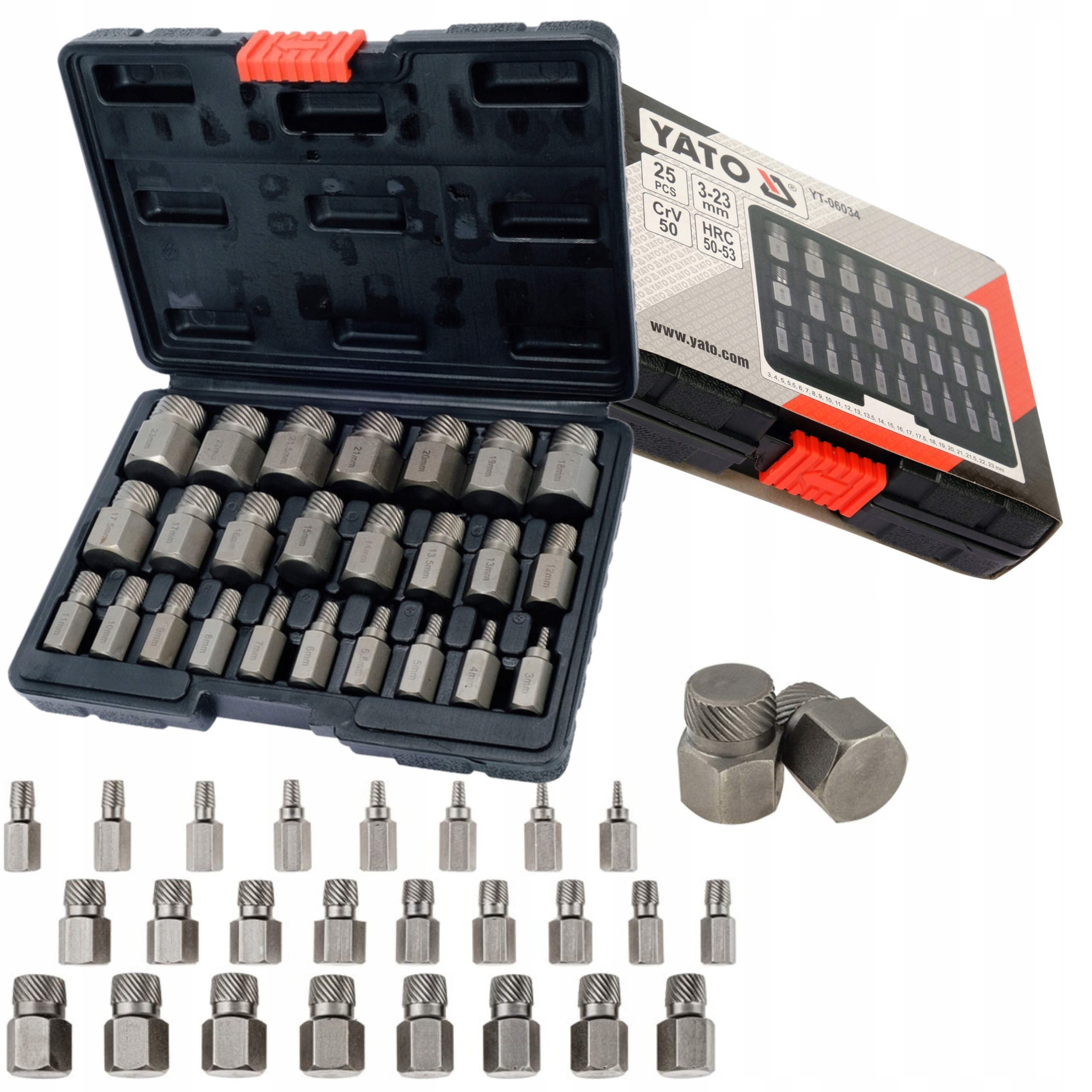 Yato Roncsoltcsavar kiszedő készlet 25 részes - YT-06034