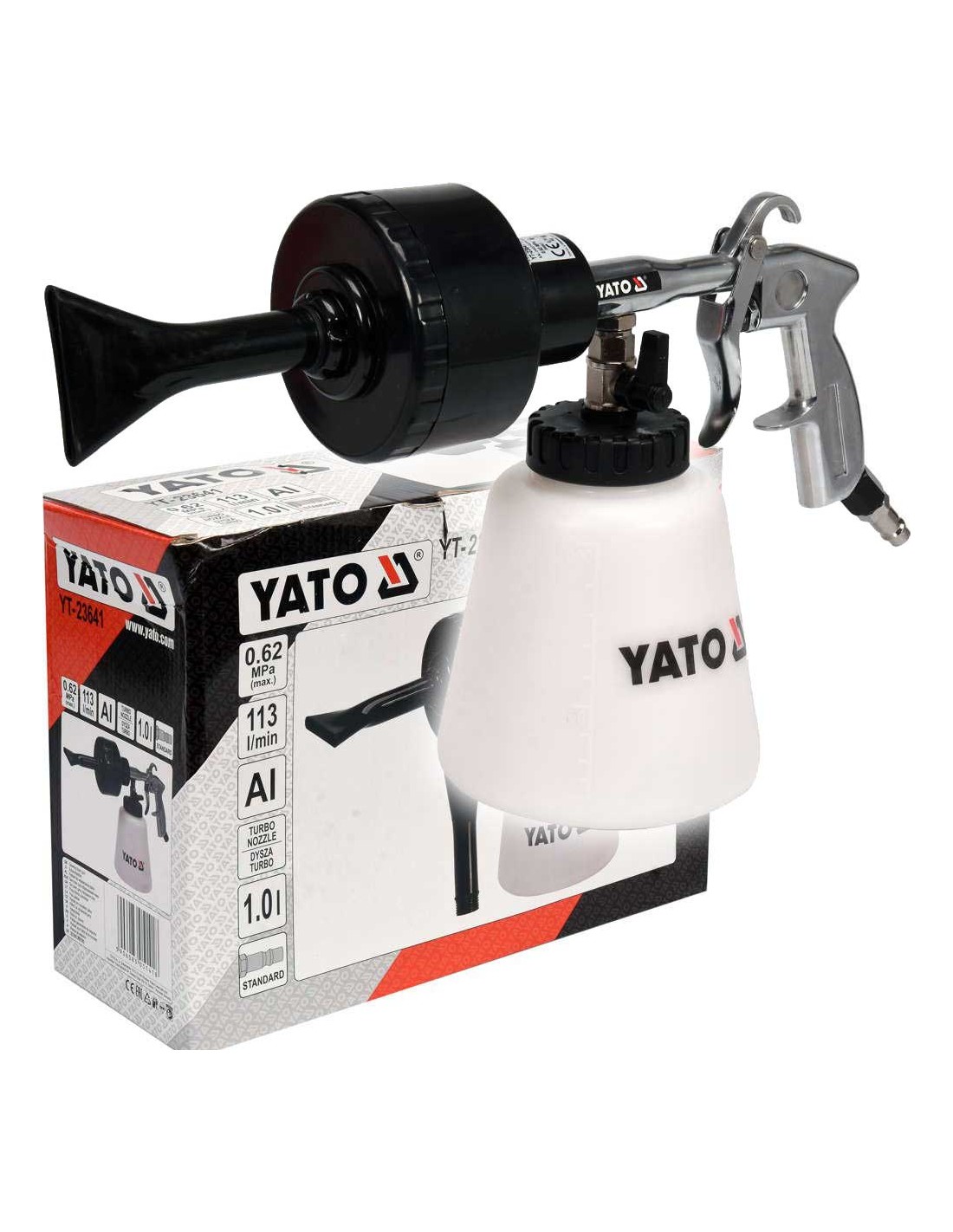 Yato Pneumatikus habszóró pisztoly turbó - aluminium 1L - YT-23641