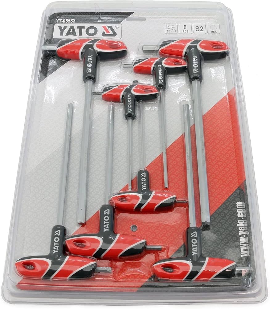 Yato Imbusz T-kulcs készlet 8 részes 2,5-10 mm S2 - YT-05583