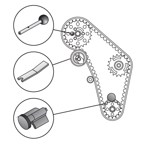 Yato Dízel motor vezérlést rögzítő készlet 3 részes ( VW 1.9 TDI )- YT-0632