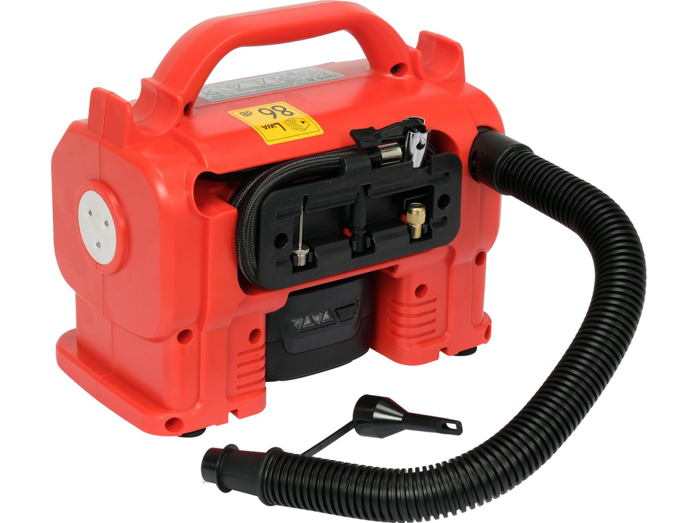 Yato Akkus kompresszor 11 bar 18V - 1 x 3,0 Ah akku töltővel + 12V szivargyújtó - YT-23247