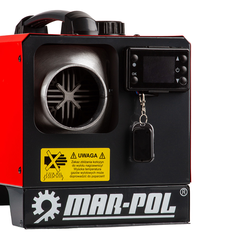 Mar-Pol zárt égésterű gázolajos hőlégfúvó, állófűtés 12 kW, távirányítóval - M80951