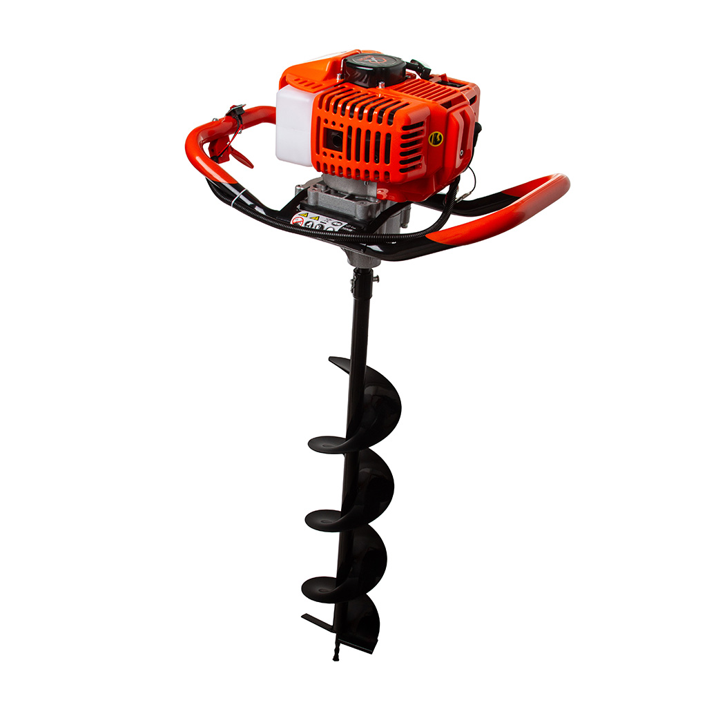 Benzines talajfúró gép 3 db fúrófejjel kerti és építési munkákhoz - M84000/3