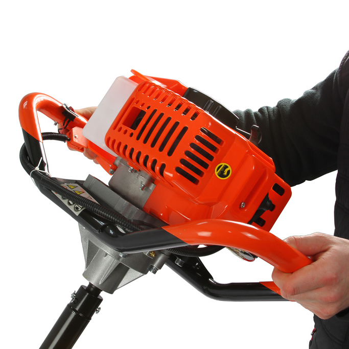 Benzines talajfúró gép 3 db fúrófejjel kerti és építési munkákhoz - M84000/3