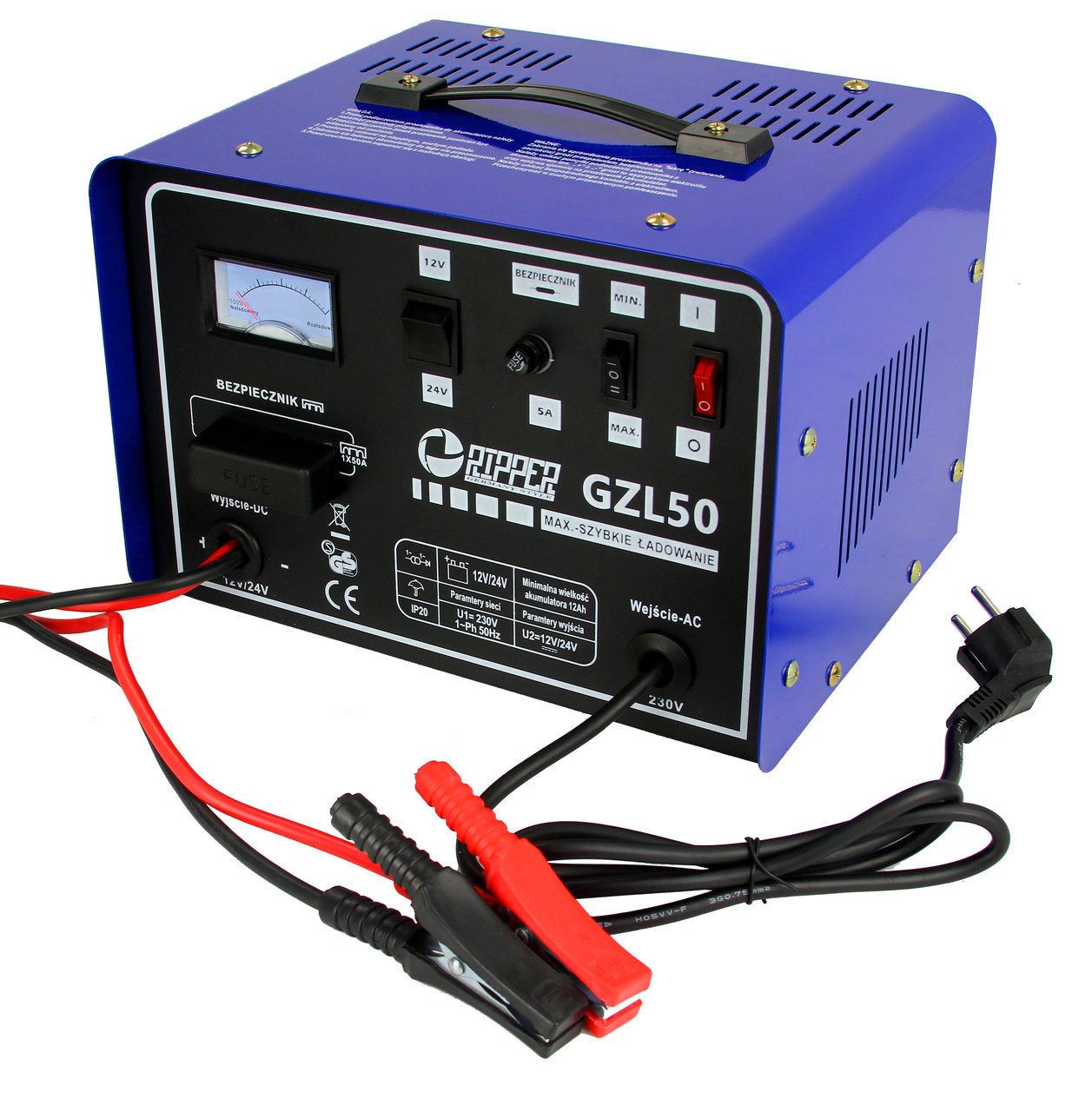 Egyenirányító egység GZL-50 – Univerzális autós töltő, gyors töltés - M82507R 