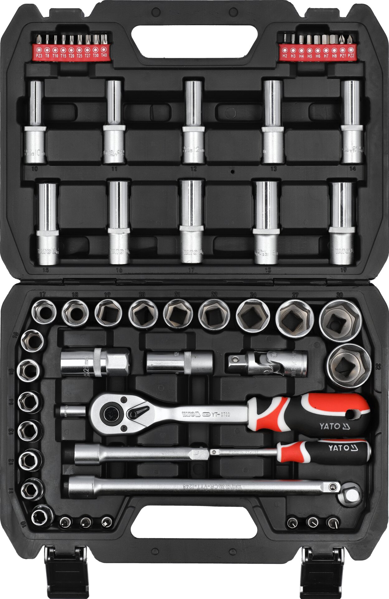 Yato Dugókulcs készlet 60 részes 1/2” & 1/4” CrV - YT-12660