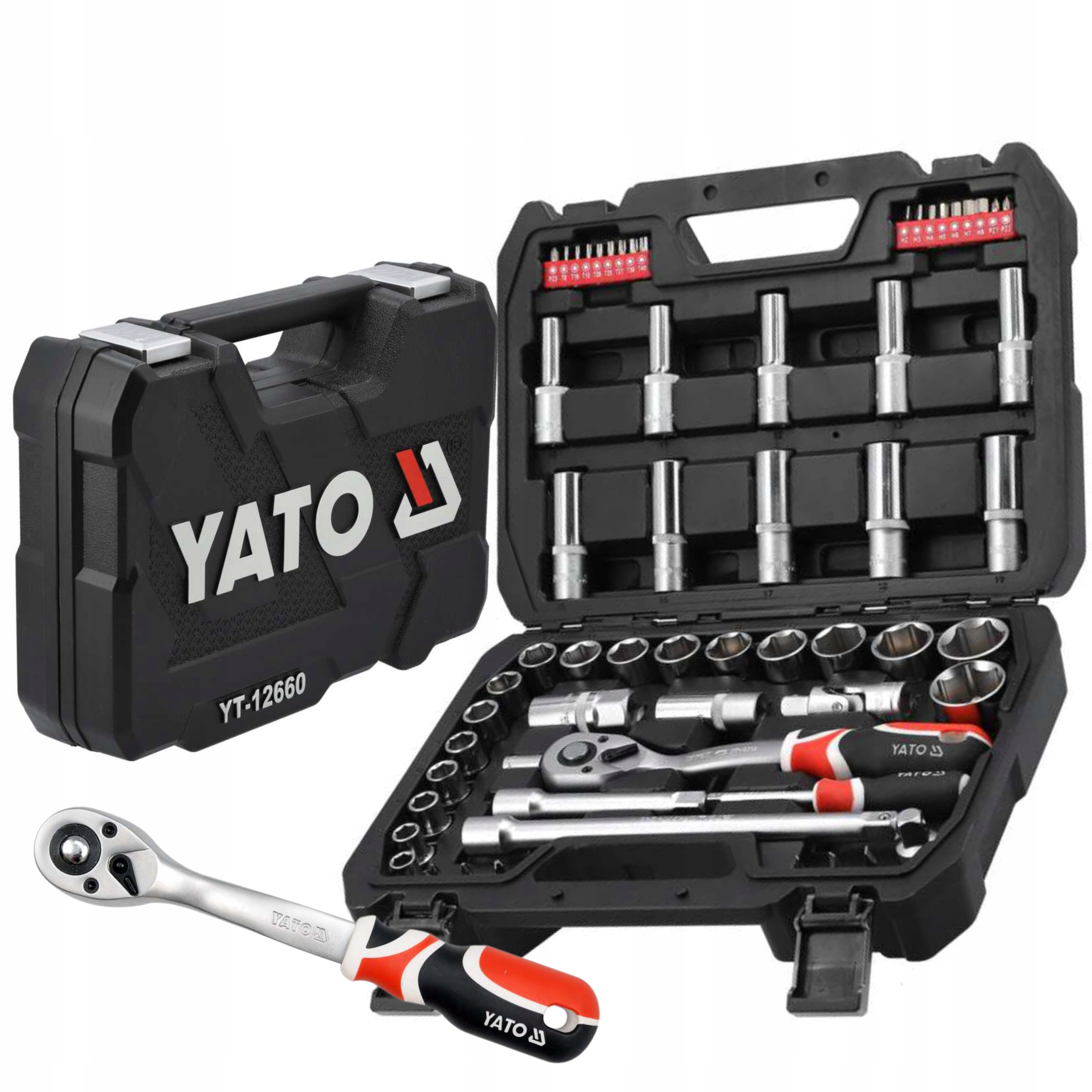 Yato Dugókulcs készlet 60 részes 1/2” & 1/4” CrV - YT-12660