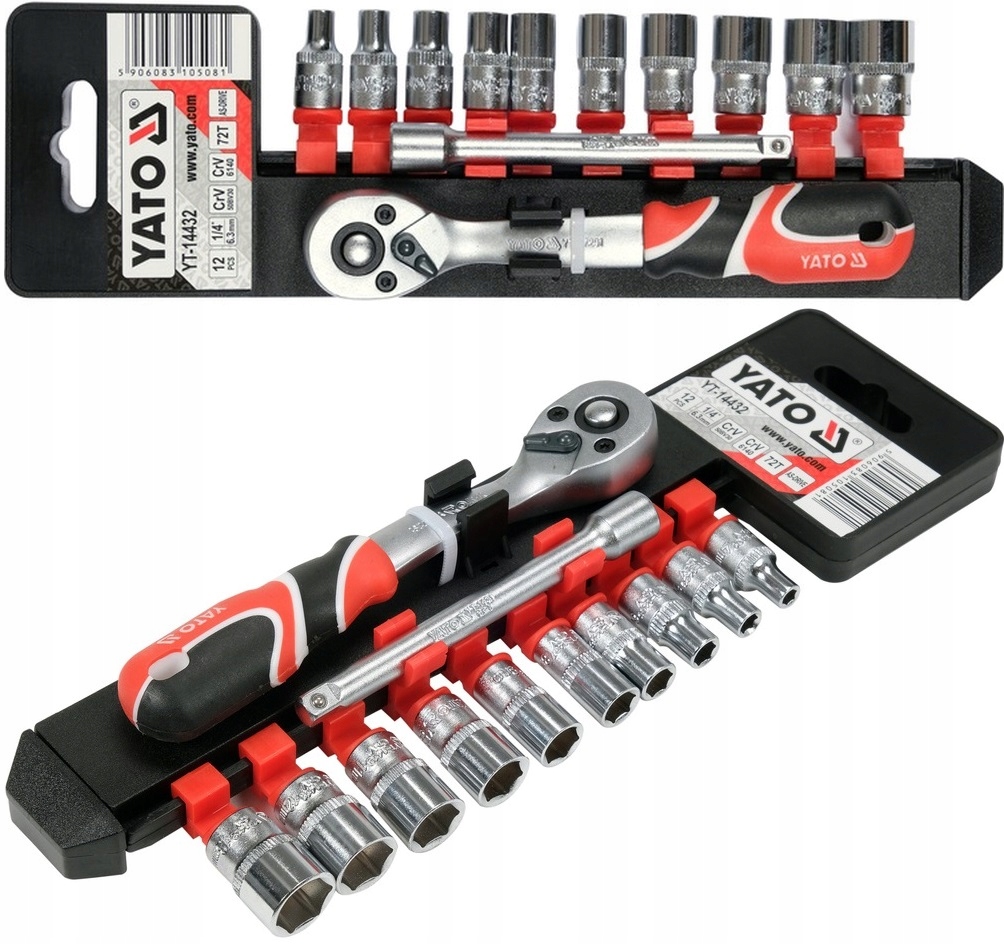 Yato racsnis dugókulcs készlet 1/4