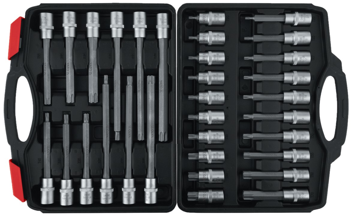 Bit dugókulcs készlet - Torx - 32 db-os - 1/2