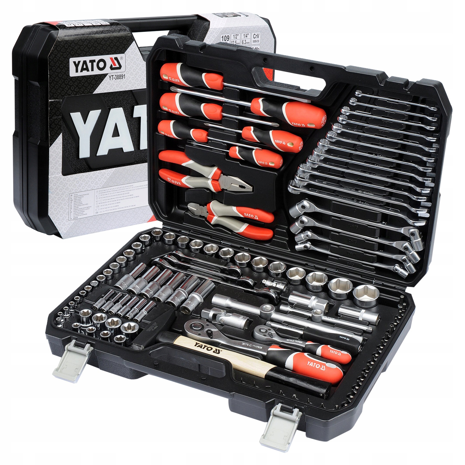 Yato 109 db-os dugókulcs és szerszámkészlet – YT-38891