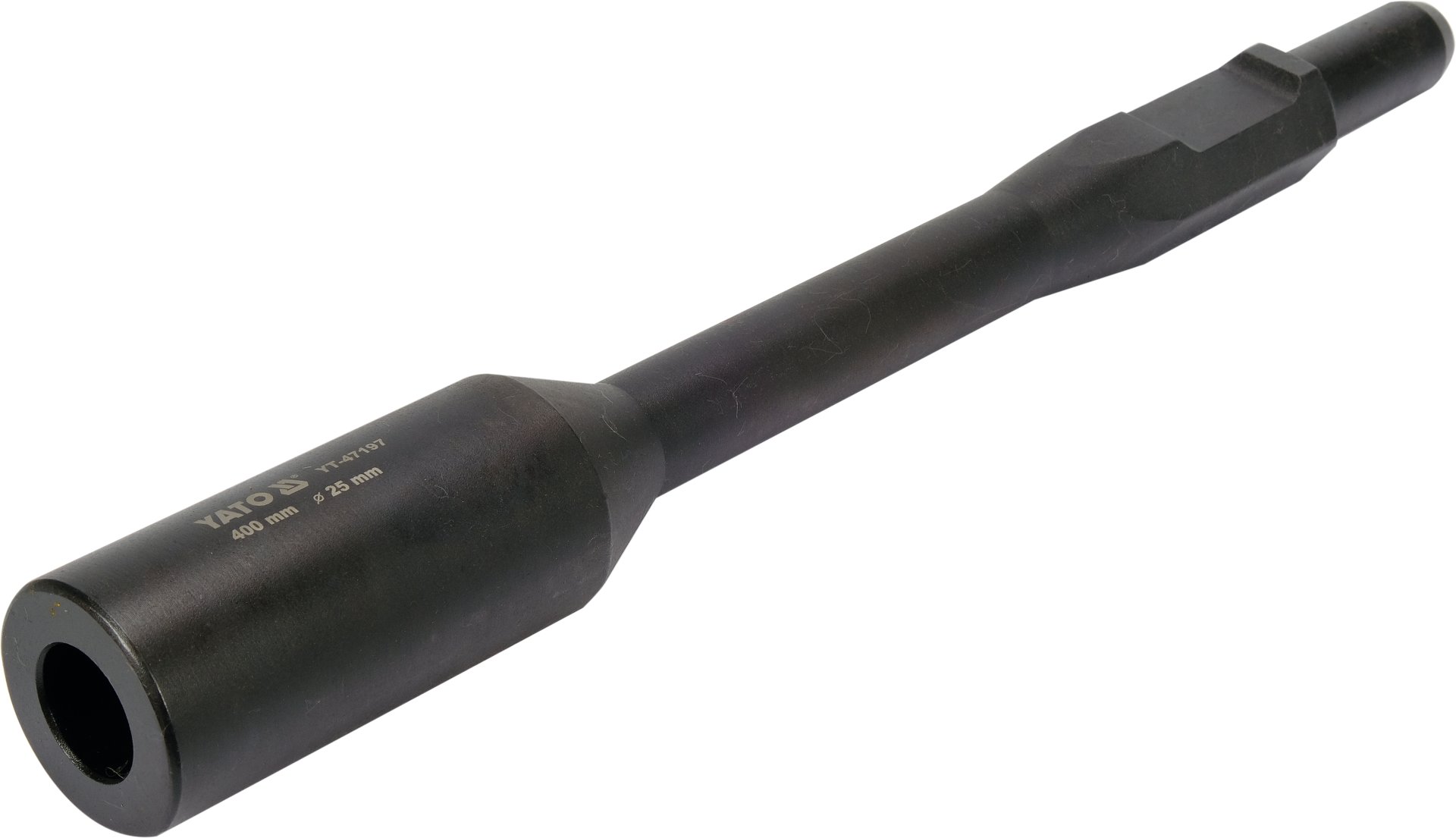 Yato Földelő szonda leverő / rudazatbeütő 25x400 mm – HEX 30 mm befogás, CrMo acél - YT-47197