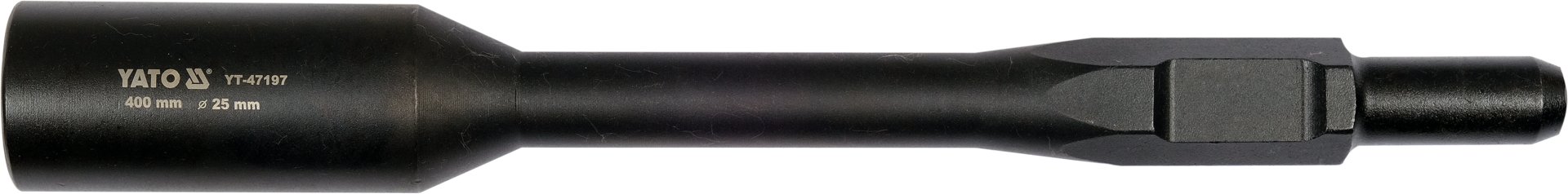 Yato Földelő szonda leverő / rudazatbeütő 25x400 mm – HEX 30 mm befogás, CrMo acél - YT-47197