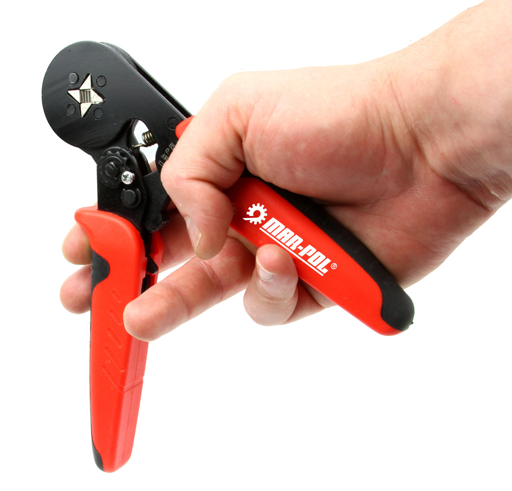 Önbeálló ragasztóhüvely-krimpelő fogó 0,25-10mm2 M49531