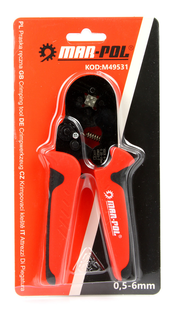 Önbeálló ragasztóhüvely-krimpelő fogó 0,25-10mm2 M49531