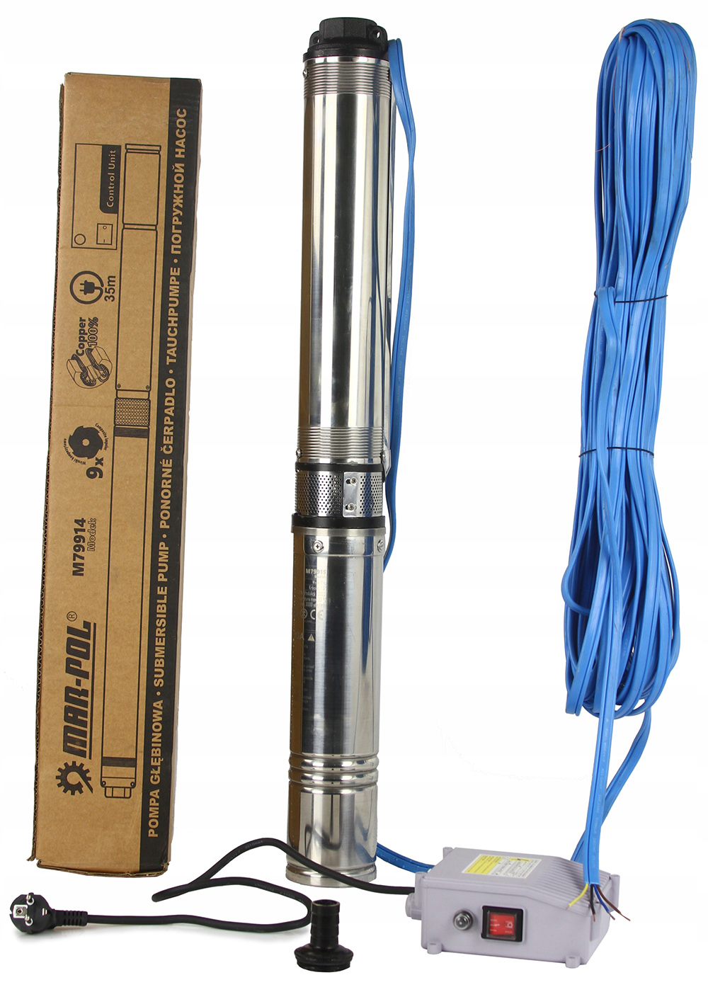 Merülő szivattyú 4QJD 0,75kW + vezérlődoboz M79914