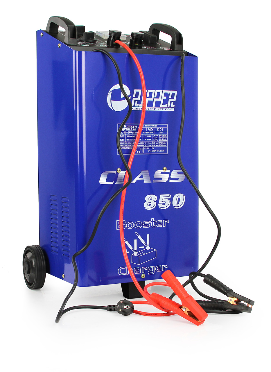 RIPPER CLASS 850 akkumulátortöltő és indító 12/24 V – 400 A | 80–1000 Ah | LCD kijelző